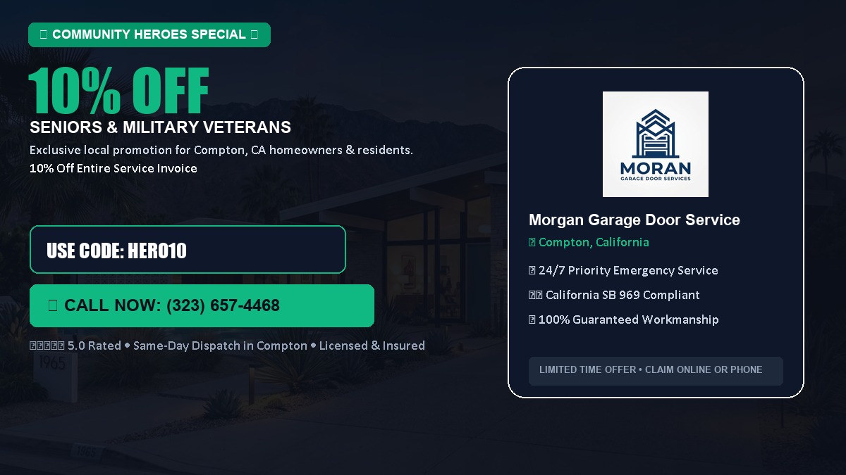 10% OFF Senior Citizens (65+) & Military / Veteran Community Discount in Compton, CA